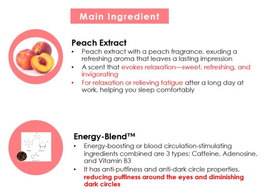 2040114660032 Sleep Well Peach Heating Eye Mask Baby Bright (F)
