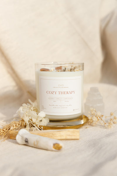 COZY THEARAPY CANDLES SOY WAX  (MADE TO ORDER = 50 PCS)