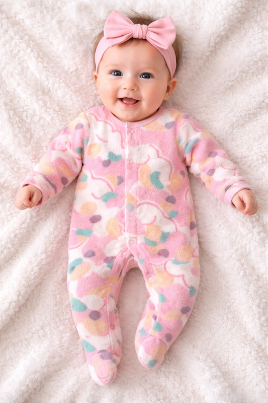 PT7034 (SLEEPSUIT) (Print Flannel 2 Sides Brush)