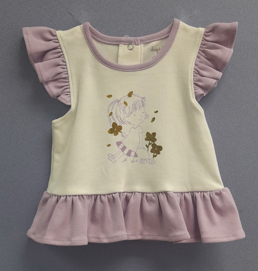 GIRL PURPLE FLOWER Collection 2PCS./SET (TOP+PANT) GIRL-9B3+GIRL-9P3