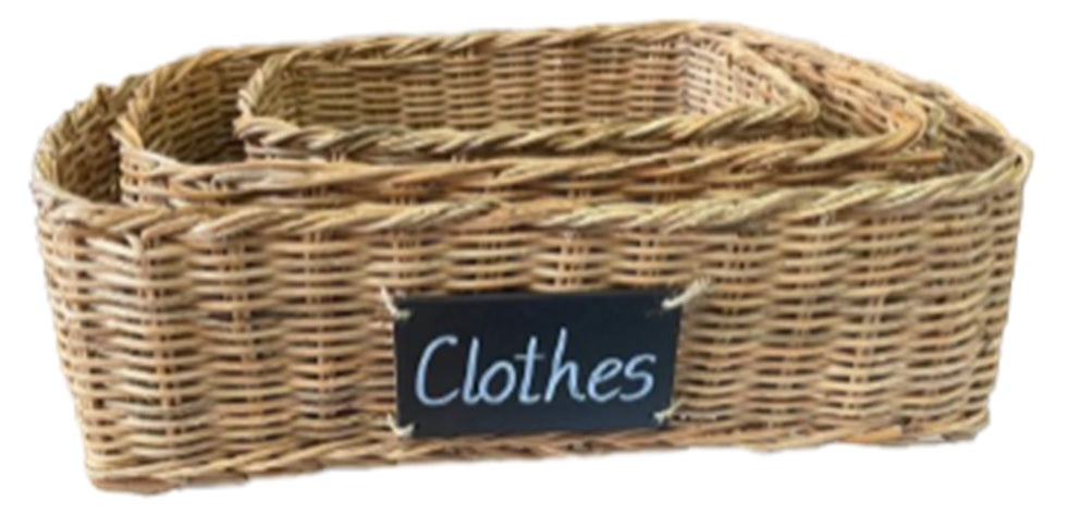 MAY_002 Rattan Basket set of 3 ( Made in Thailand)