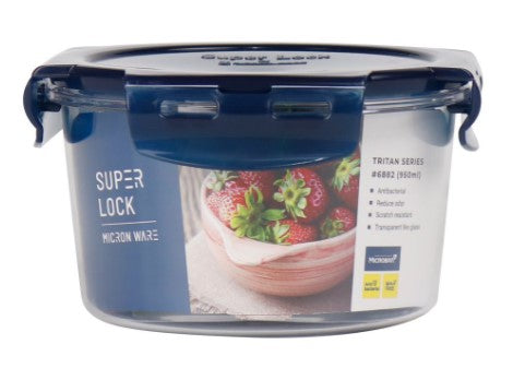 6882  Round Food Keeper - Tritan Super Lock Series 950 ML.