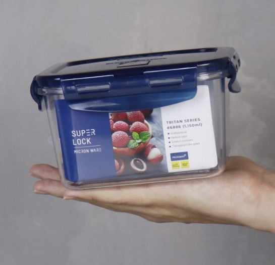 6886 Square Food keeper Tritan Super Lock Series 1,150 ML