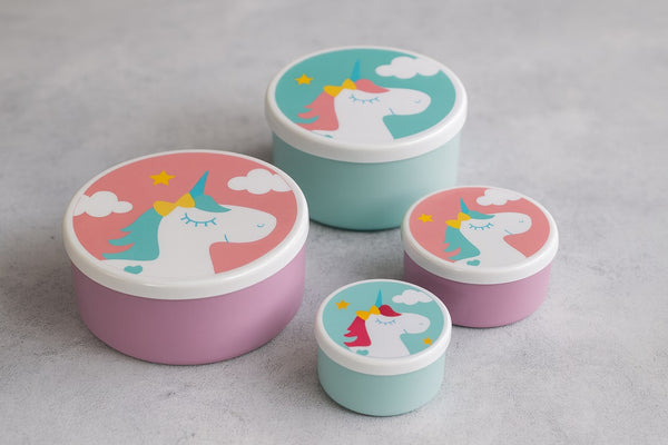 S4-484 Set of 4 Rd. Multi Lunch & Snack box set