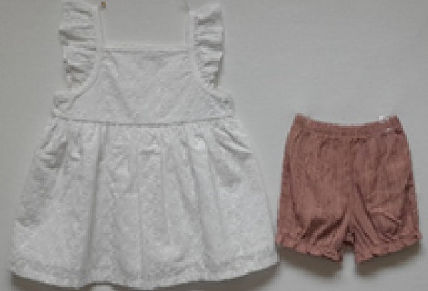 Girls DRESS with woven lace + Short pant woven seersucker (BOW-01, BOW-02)