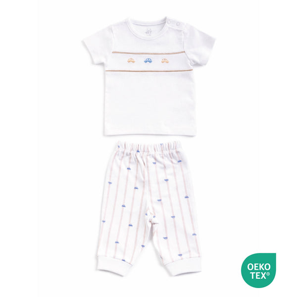 Boy Cream Car Collection 2PCS./SET (TOP+PANT) BOY-11T3+BOY-11P3