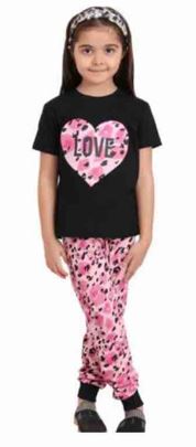 MUL-2404 Girl's Print  Pyjama set Toddler