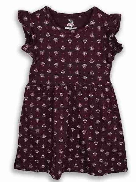 MUL-2041 Girl 's Print knit Dress.