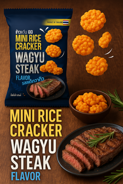 MINI RICE CRACKER 60 G. WAGYU STAKE FLAVOR