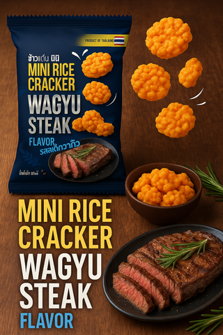 MINI RICE CRACKER 60 G. WAGYU STAKE FLAVOR