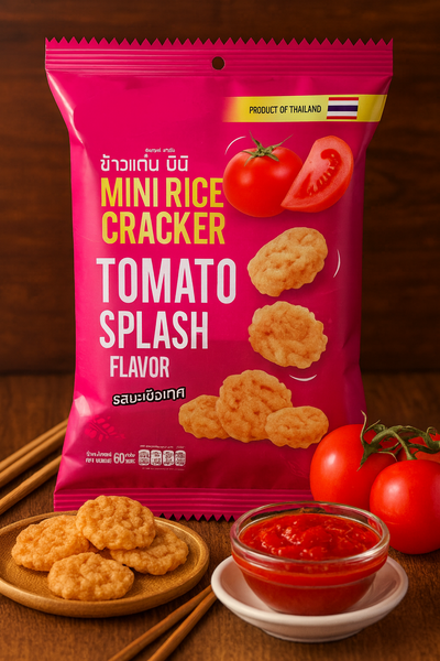 MINI RICE CRACKER 60 G. TOMATO SPLAS FLAVOR