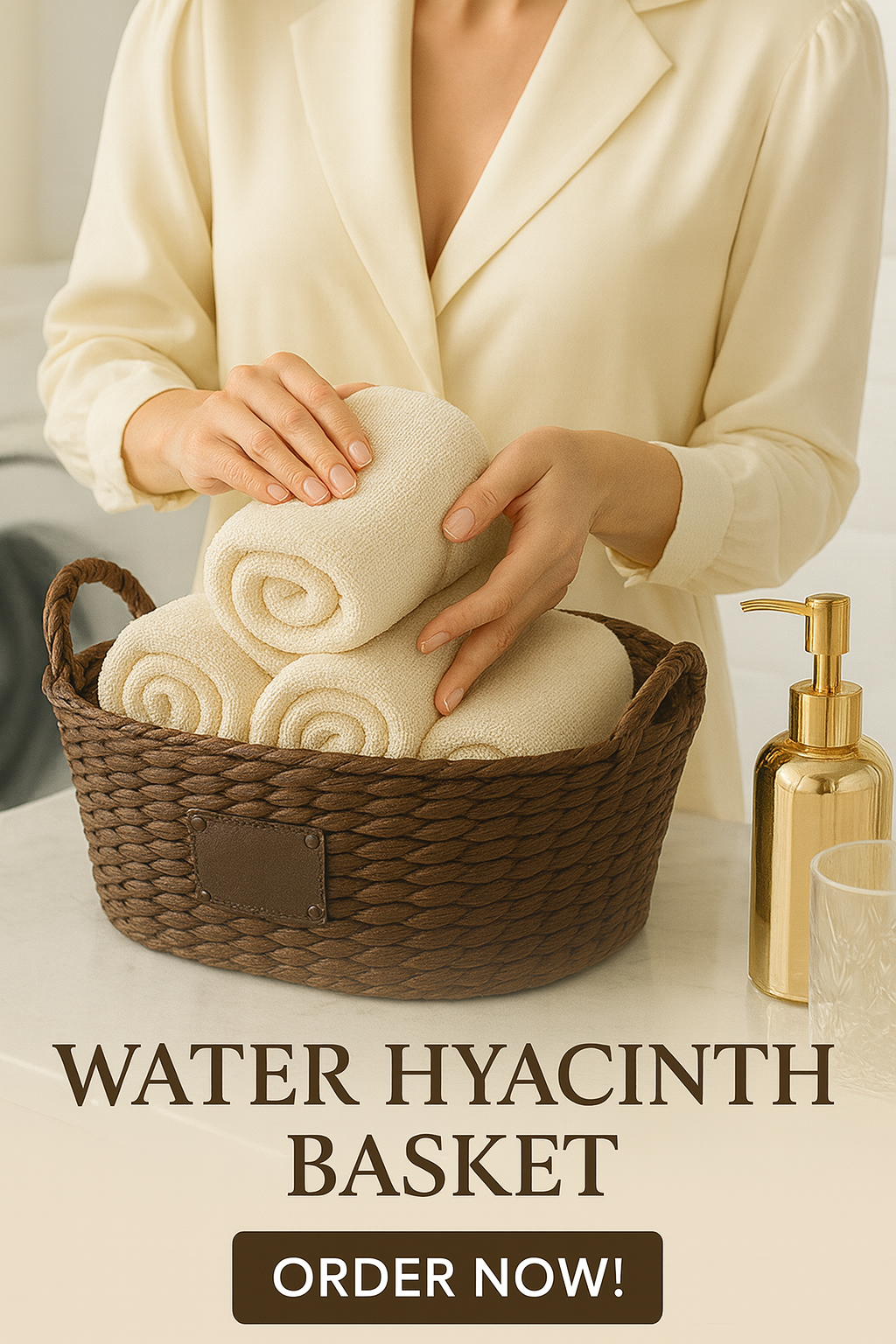 LBK_021 Water Hyacinth basket set of 3