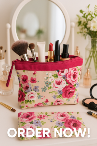 VBE-1813S(F) Large Flowery cosmetic bag