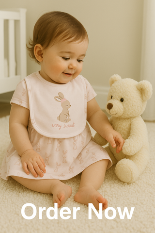 GIRL PINK BUNNY Collection (BIB) GIRL-10BI1