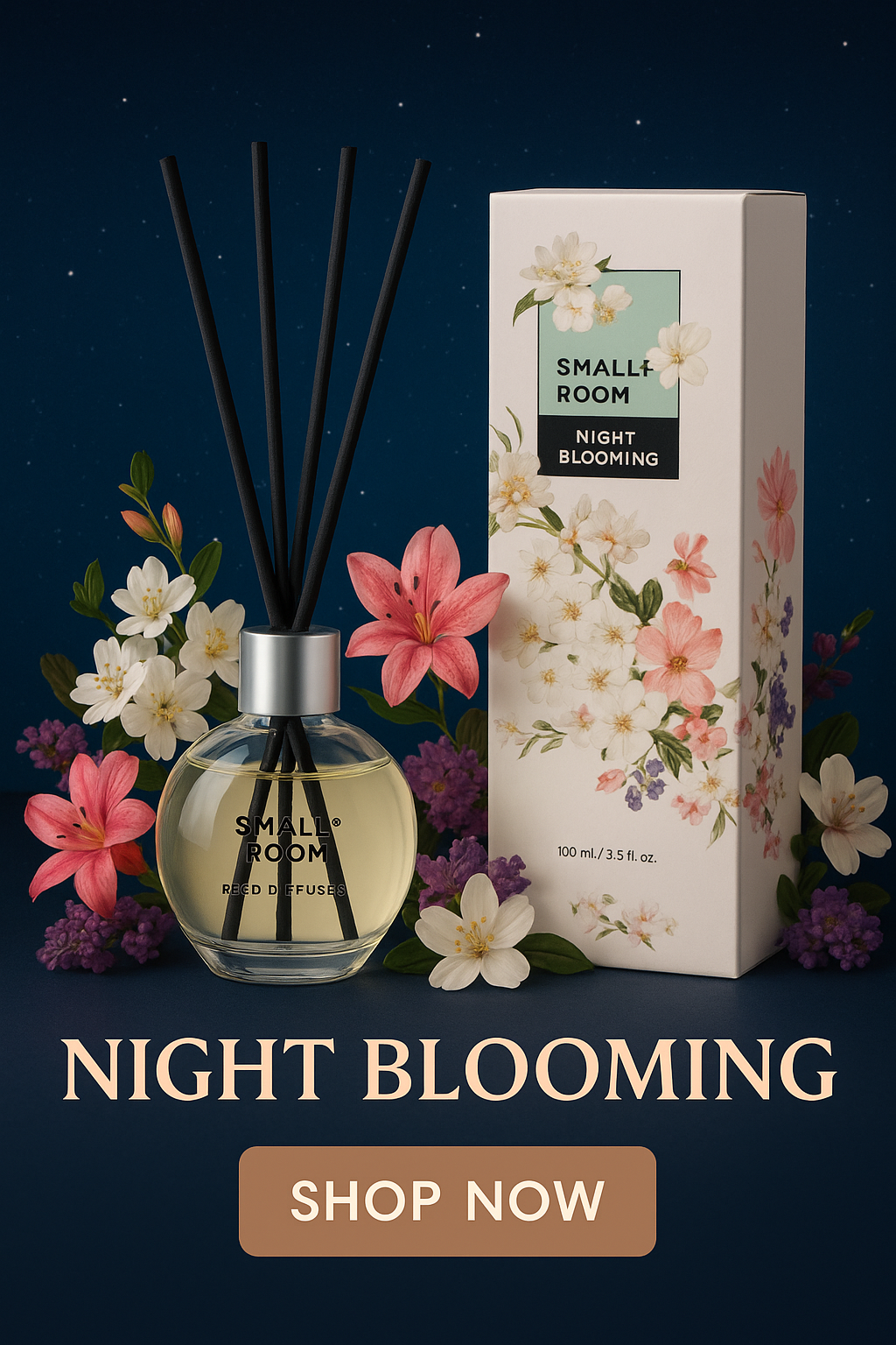 REED DIFFUSER NIGHT BLOOMING 60ML. (MADE TO ORDER 300 PCS)