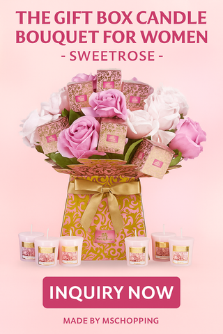 THE GIFT BOX CANDLE BOUQUET FOR WOMEN - SWEETROSE