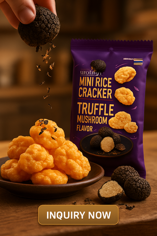 MINI RICE CRACKER 60G. TRUFFLE MUSHROOM FLAVOR