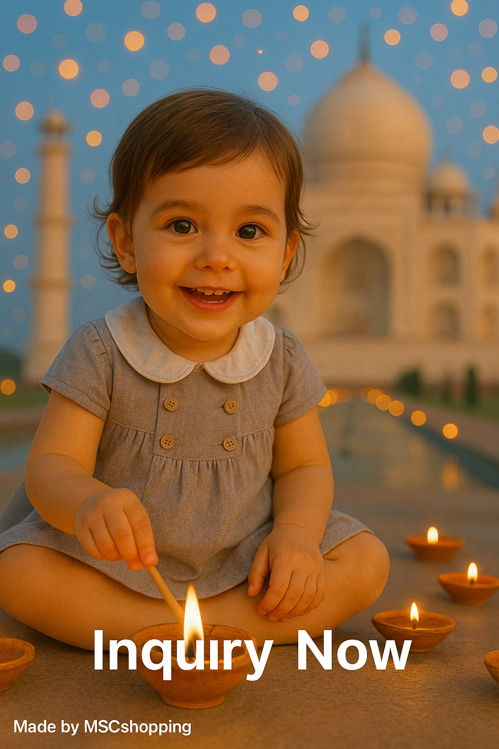 Girls Dress Set with Panty (BOW-05)