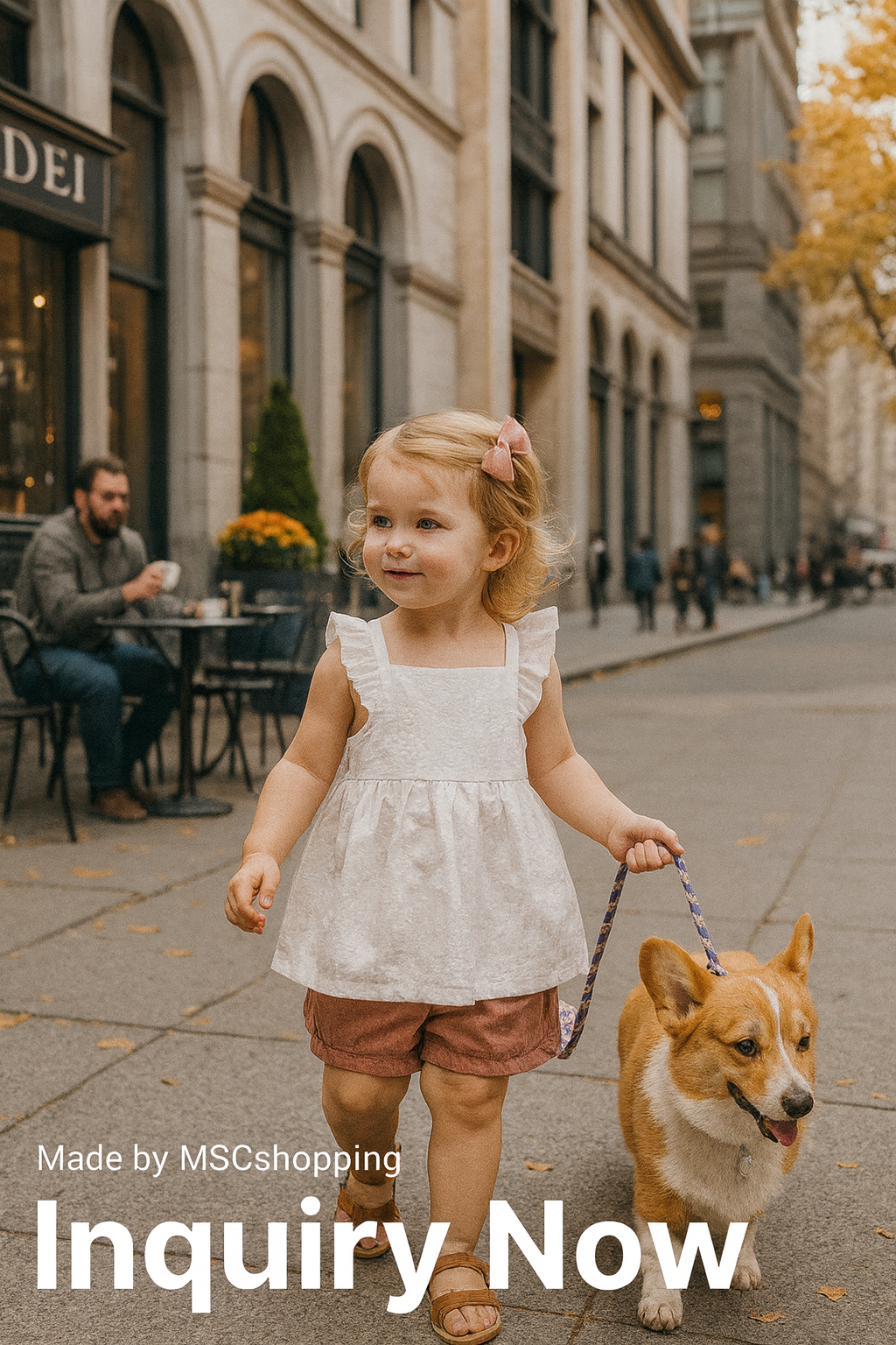 Girls DRESS with woven lace + Short pant woven seersucker (BOW-01, BOW-02)