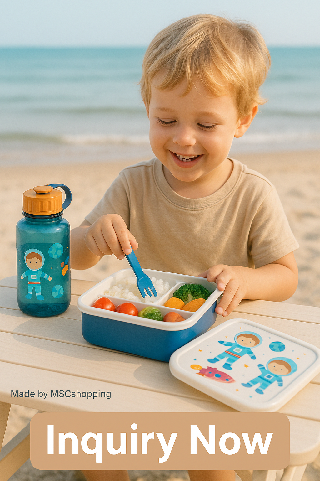 S2-443Q - SJ Space Jam Set of Lunch Box  (443 + 0417) Multi-lunch Box 870 ml. RD PET Water 480 ml Bottle
