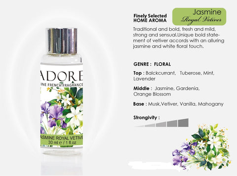 HFOML_001_FRAGRANCE OIL 30 ML. SCENT JASMINE ROYAL VETIVER (MADE TO ORDER)