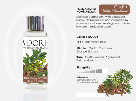 HFOML_011 FRAGRANCE OIL 30ML. Scent Oudth white patchouli (Made to order)