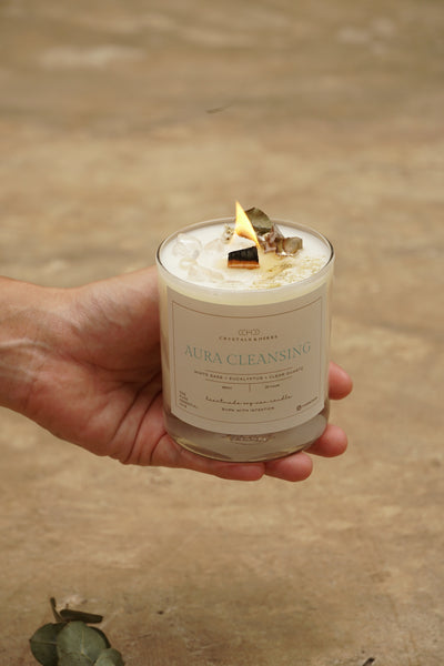 AURA CLEANSING CANDLES SOY WAX  (MADE TO ORDER = 50 PCS)