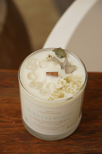 AURA CLEANSING CANDLES SOY WAX  (MADE TO ORDER = 50 PCS)