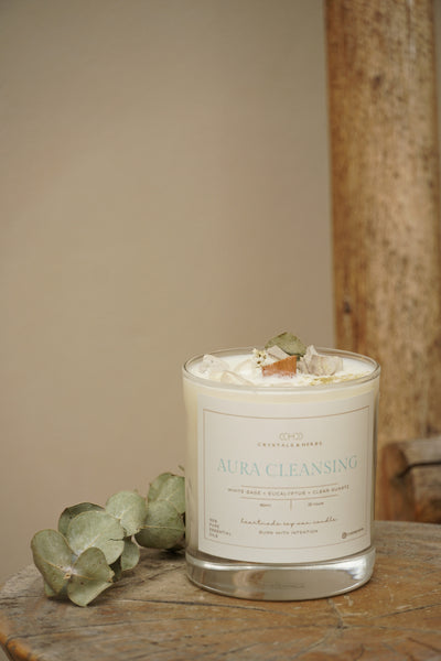 AURA CLEANSING CANDLES SOY WAX  (MADE TO ORDER = 50 PCS)