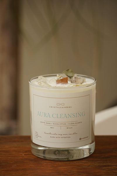 AURA CLEANSING CANDLES SOY WAX  (MADE TO ORDER = 50 PCS)