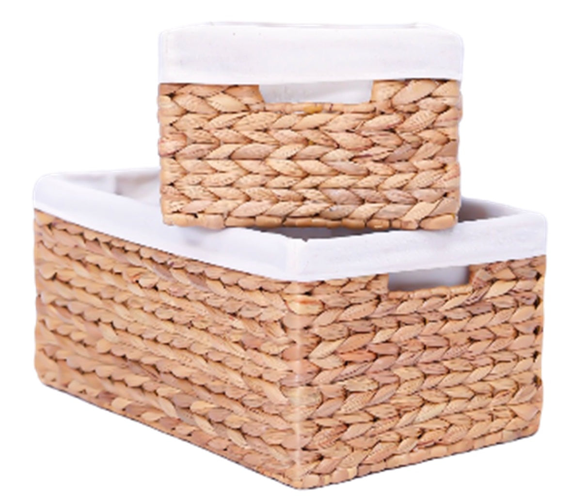 LBK_001 Water Hyacinth Set of 2 basket ( Made to order)