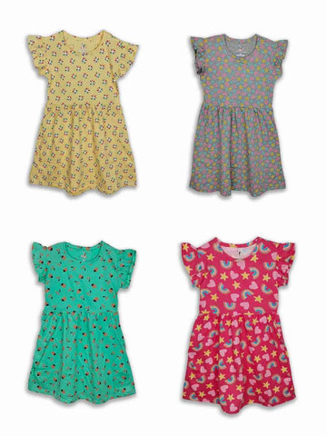 MUL-20242 Girl 's Print knit Dress.