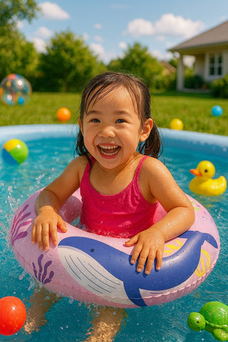 SR37-INFLATABLE Whale Pink  Swiming band