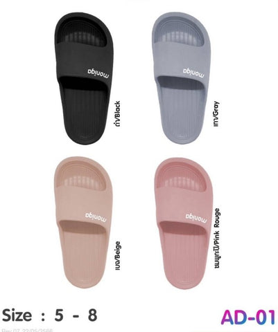AD-01 SLIDER LADIES COLOR : BLACK/GRAY/BEIGE/PINK ROUGE (MADE TO ORDER)