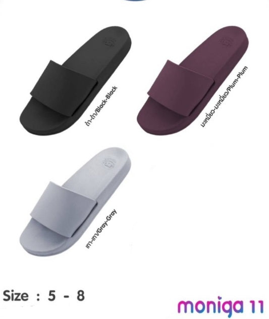MONIGA 11 SLIDER LADIES COLOR:BLACK/ GRAY/PLUM PLUM (MADE TO ORDER)