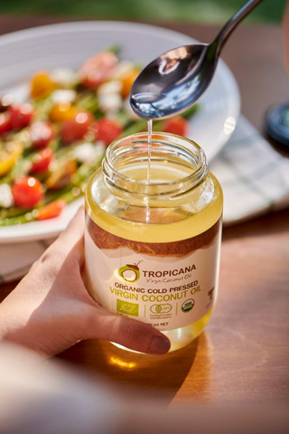 2OG-NT0200W Organic Virgin Coconut Oil Glass Jar 200 ml.