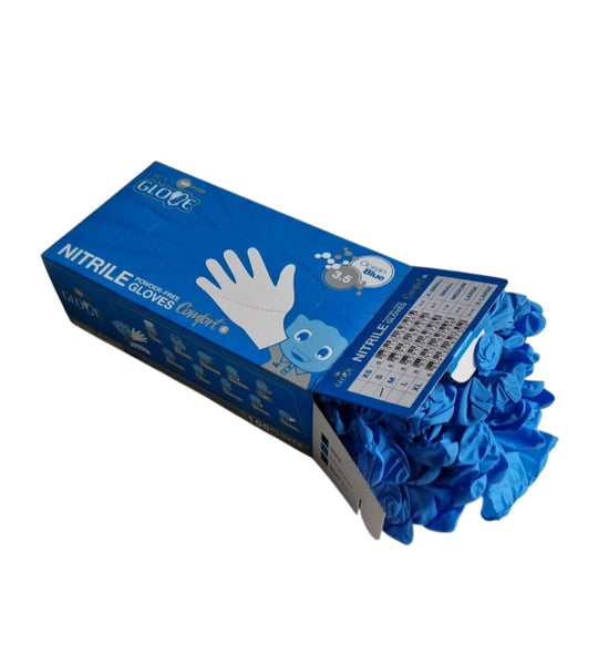 NITRILE GLOVES(BLUE) (100 PCS/BOX)