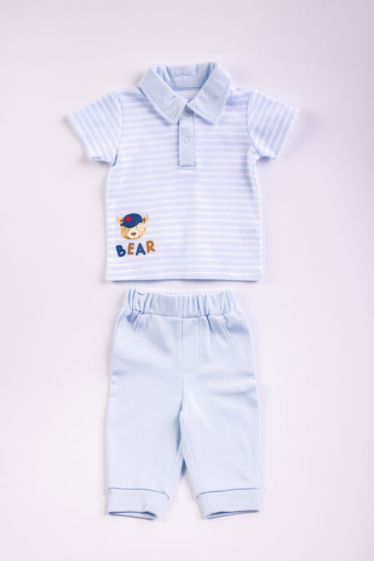 Boy Blue Bear Collection 2PCS./Set (TOP+PANTS) BOY-8T1+BOY-8P3