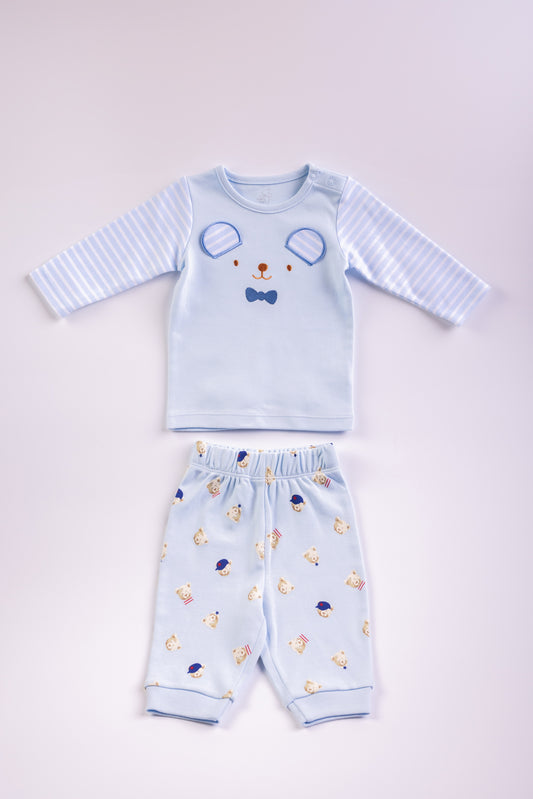 Boy Blue Bear Collection 2PCS./Set (TOP+PANTS) BOY-8T2+BOY-8P2