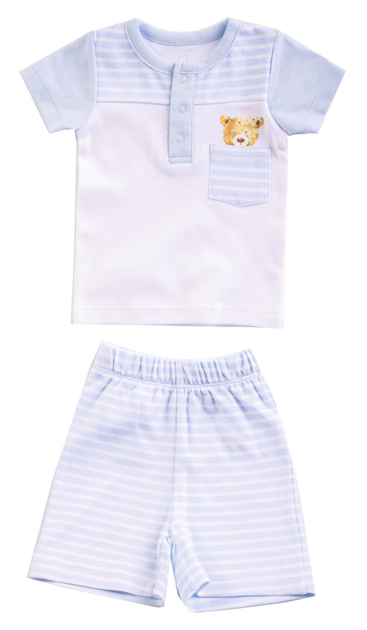 Boy Blue Bear Collection 2PCS./Set (TOP+PANTS) BOY-8T3+BOY-8P1
