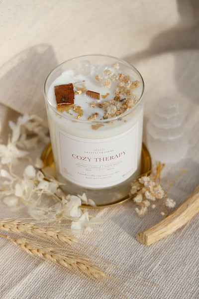 COZY THEARAPY CANDLES SOY WAX  (MADE TO ORDER = 50 PCS)