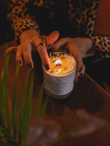 COZY THEARAPY CANDLES SOY WAX  (MADE TO ORDER = 50 PCS)
