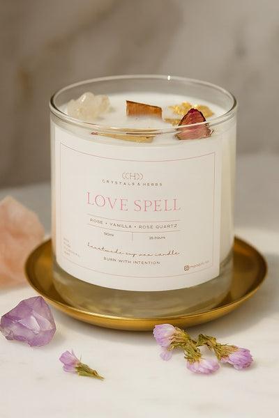 LOVE SPELL  CANDLES SOY WAX  (MADE TO ORDER = 50 PCS)