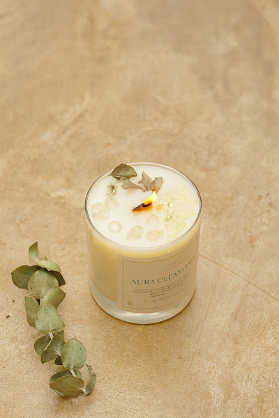 AURA CLEANSING CANDLES SOY WAX  (MADE TO ORDER = 50 PCS)