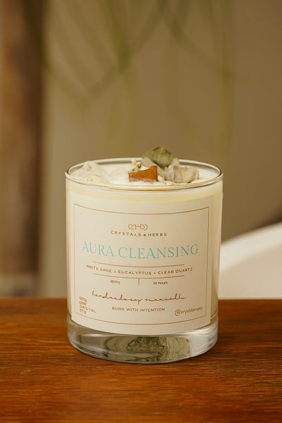 AURA CLEANSING CANDLES SOY WAX  (MADE TO ORDER = 50 PCS)