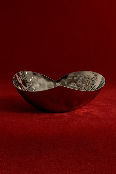 Premium Hammered Stainless Steel Heart bowl – Handcrafted (MADE TO ORDER 12 pcs. = 1 ctn. )