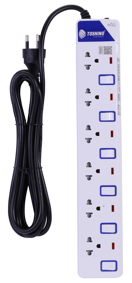 TOSHINO POWER STRIP 3SOCKETS 3SWITCH 5M.ET-9135M