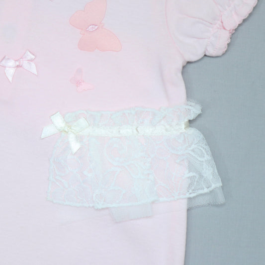 TB1402-2 NEWBORN GIRL'S ROMPER
