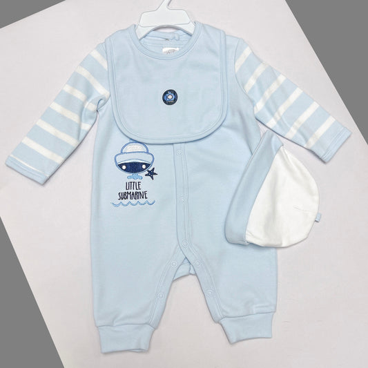 3 PCS SET # SLEESUIT, CAP and BIB