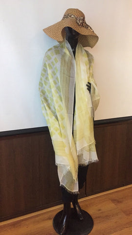 ZIAM13003 Ziam Cashmere 90x200 cm.  50% cashmere 50% linen/Green